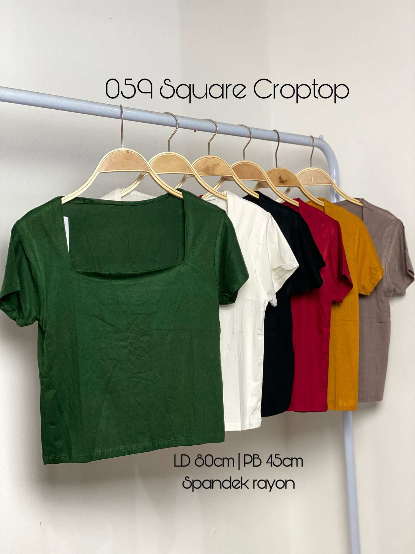 059 crop Square double layee