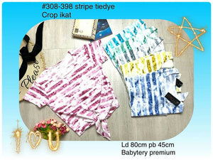 308-398 stripe tiedye crop ikat